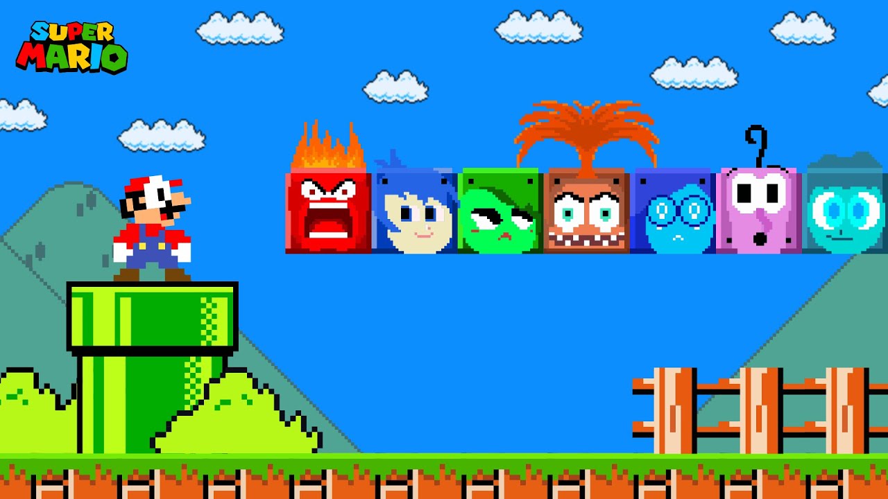 Mario but There Are MORE Custom Inside Out Characters Block