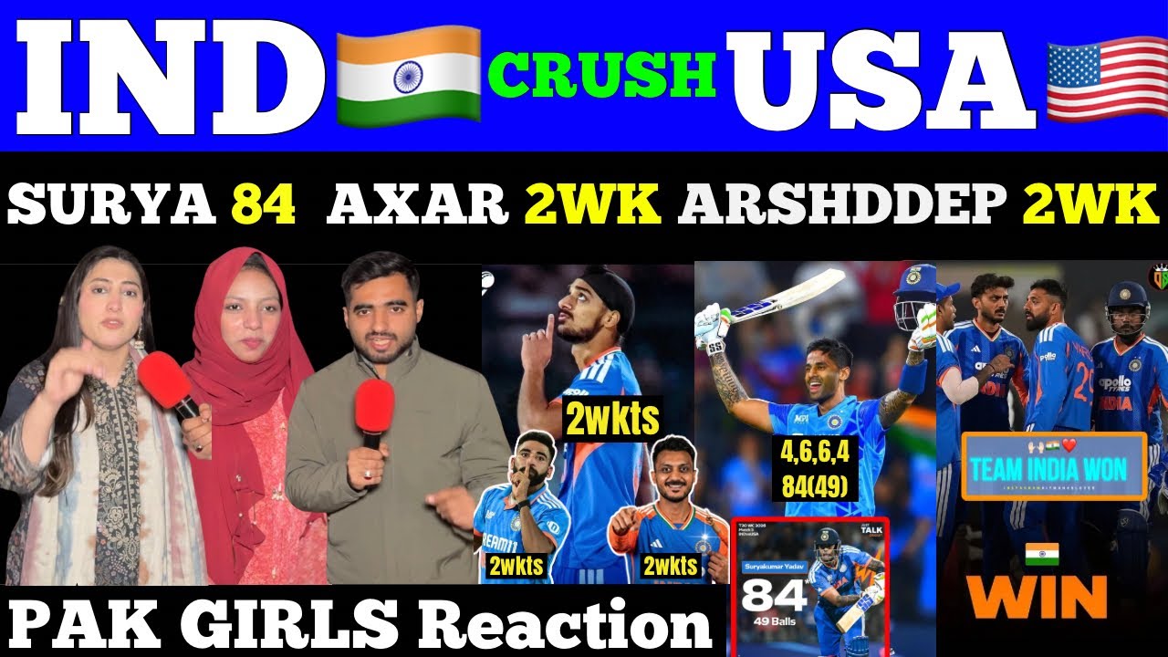 IND🇮🇳 Destroy USA🇺🇸 Win By 30 Runs🥵|1st Match T20 WorldCup| Surya 84 Siraj 2wkt😱|Pak Public Reaction