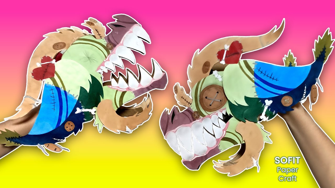 How to make a paper Rag Dragon on hand. / Sofit PaperCraft / DIY