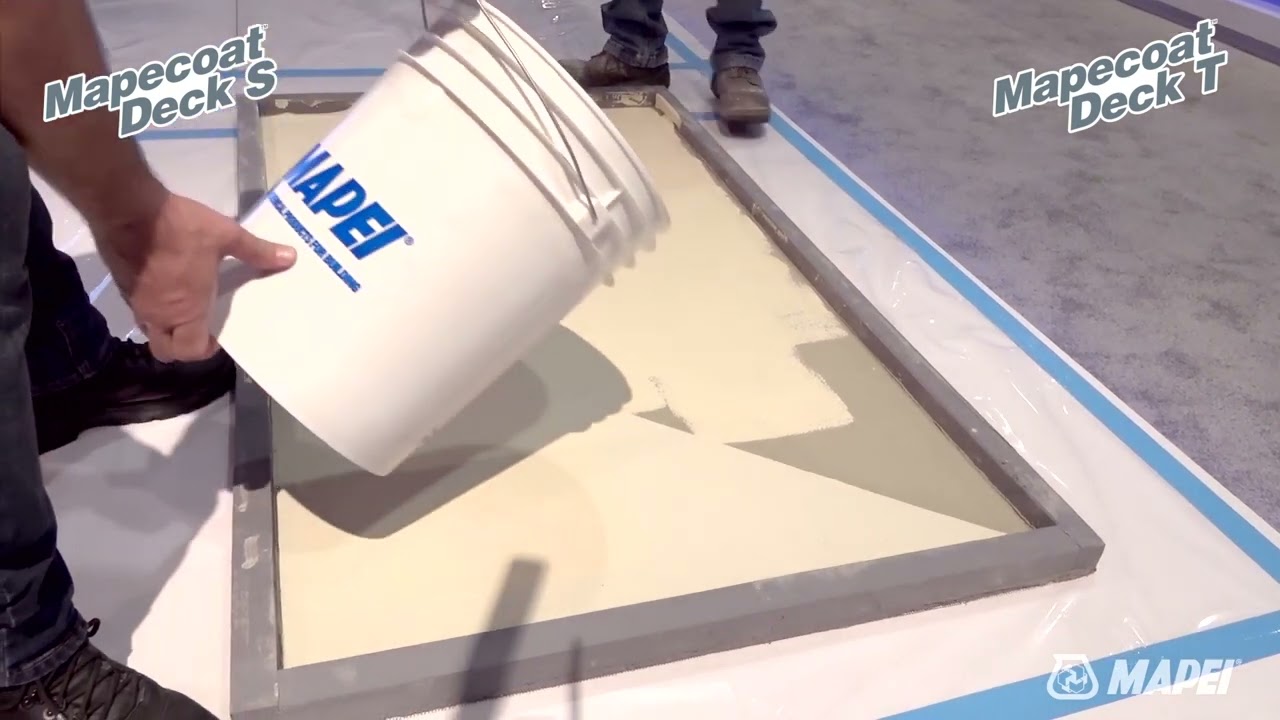 Protect your concrete with MAPEI’s Mapecoat™ Deck S and Mapecoat Deck T acrylic deck coatings