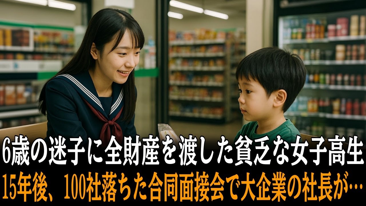 6歳の迷子に全財産の1500円を渡した貧乏な女子学生。15年後、就活100社落ちた合同面接会で『美咲お姉ちゃん』と呼ぶ声が…