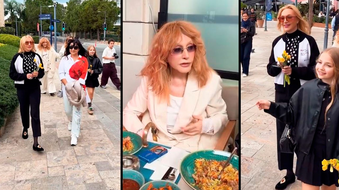 Алла Пугачева с дочками Лизой Кристиной и сыном Гари поздравила Всех с Первым Днем Весны!