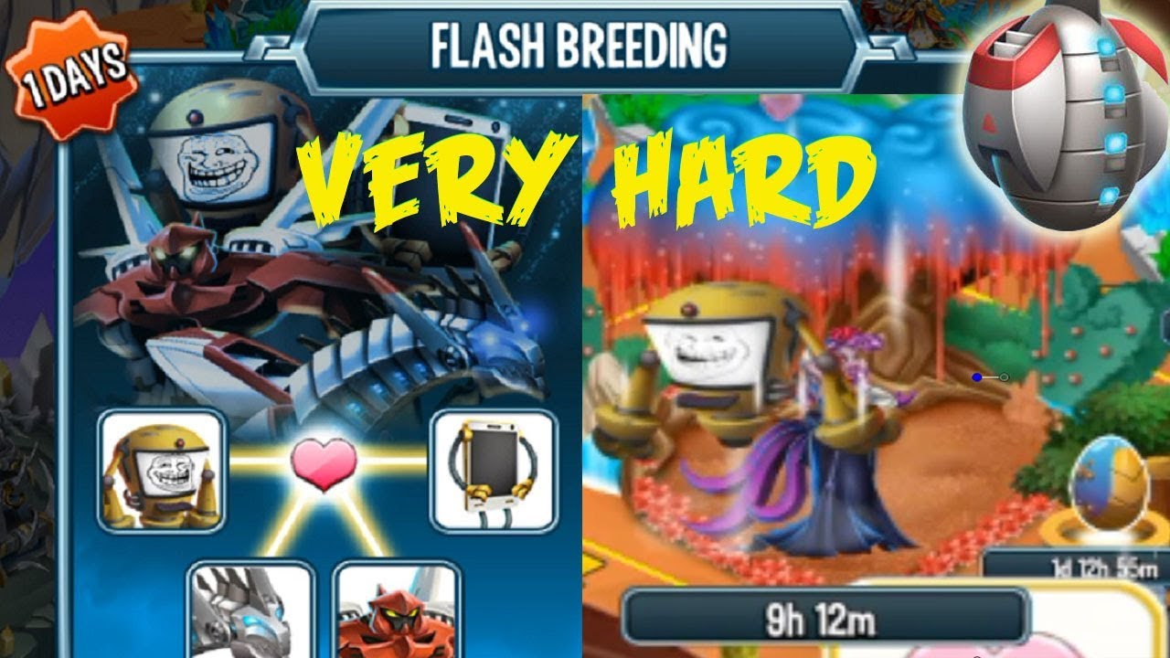 Monster Legends : Flash Event Breed Violet vs R.O.F.L get M-2 Wyvern