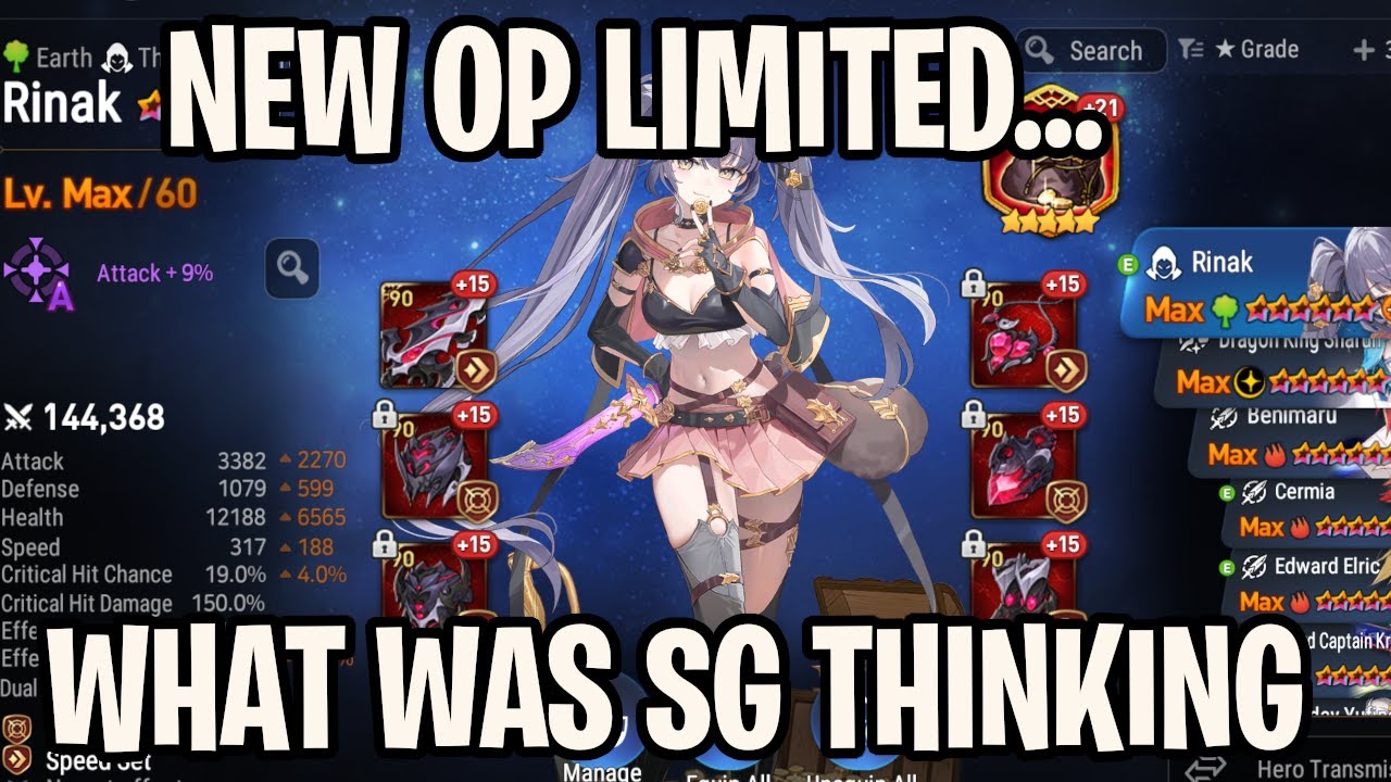 Rinak is INSANE? Build and Showcase [Epic Seven]