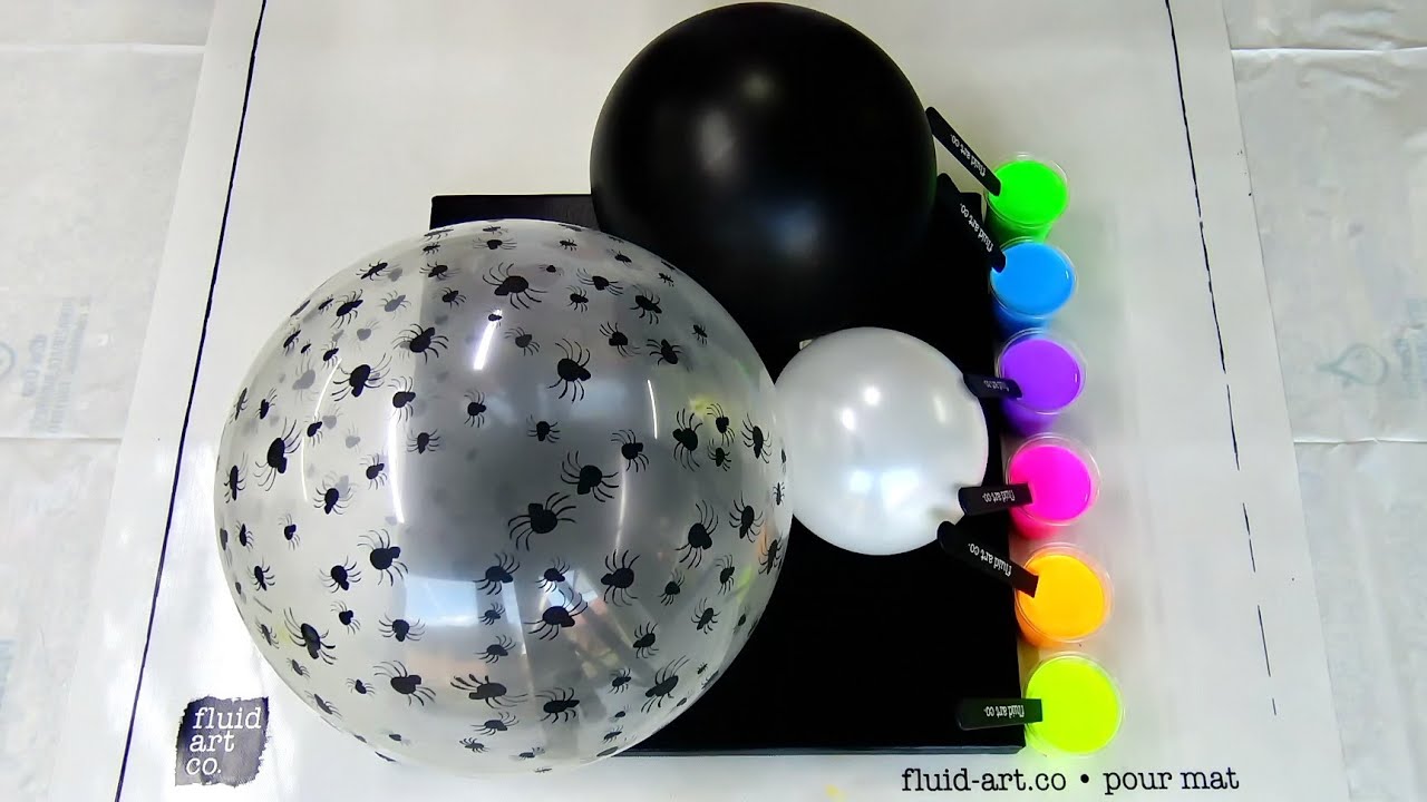 (803) BALLOON kiss on DRY canvas ~ Acrylic pouring for beginners ~ Acrylic  painting with balloons