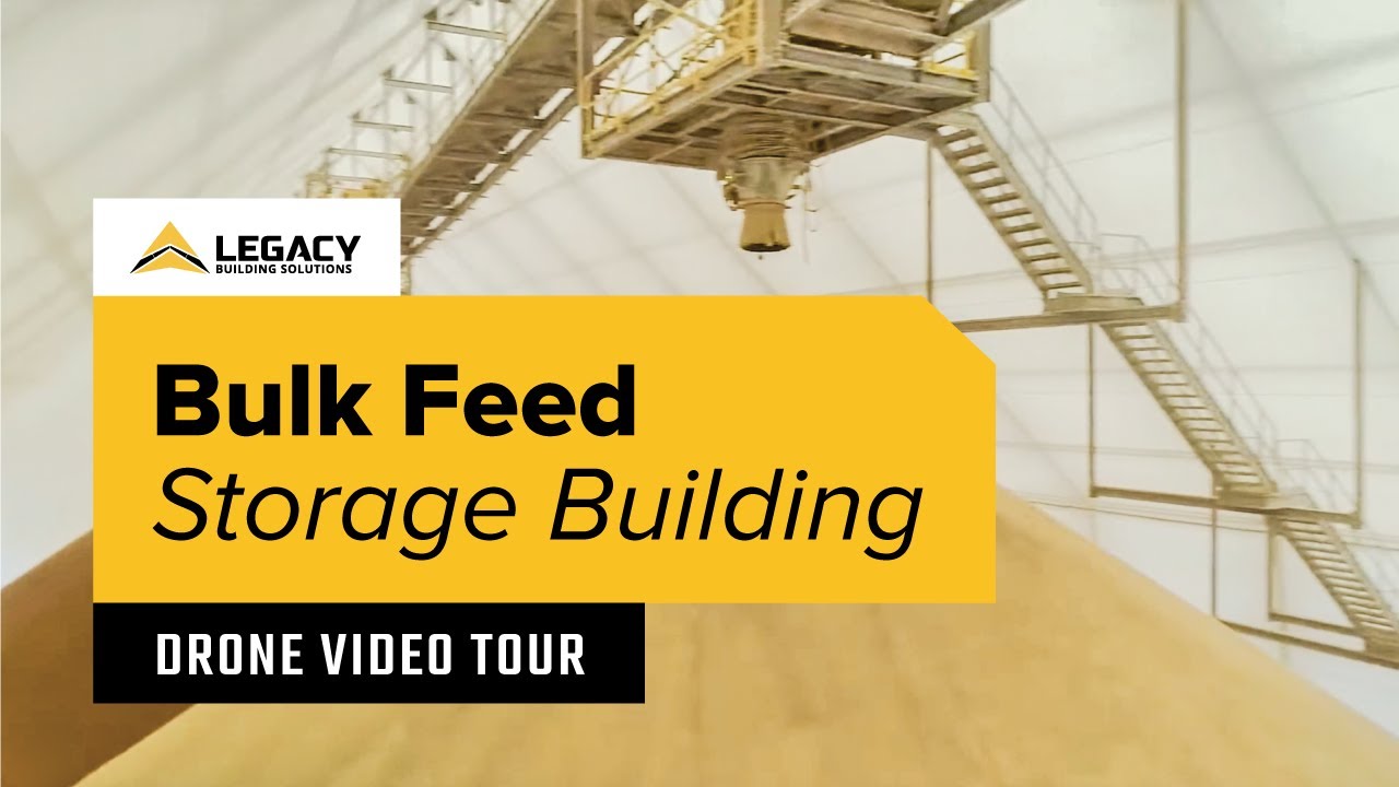 Bulk Feed Storage Building Drone Video Tour