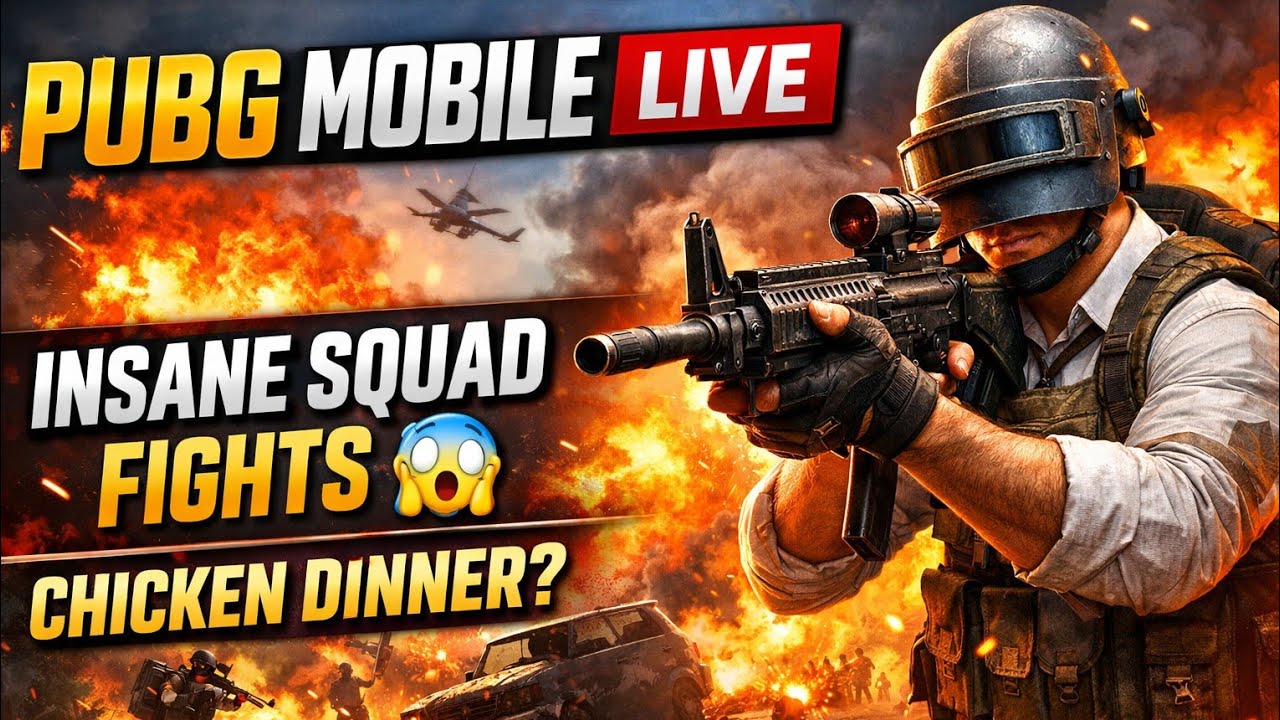 🔥 PUBG MOBILE LIVE | Intense Squad Push & Chicken Dinner Challenge 😱 | Road to Conqueror