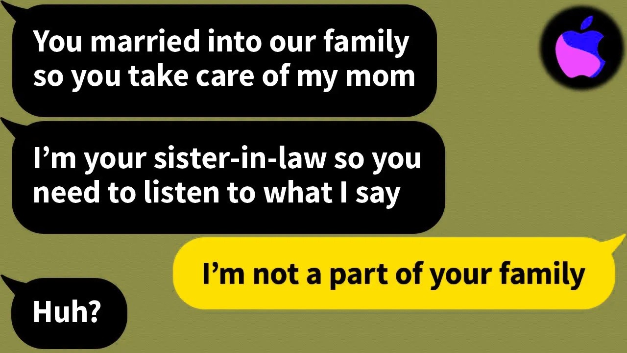 【Apple】 My husband and his sister planned to make me take care of their parents