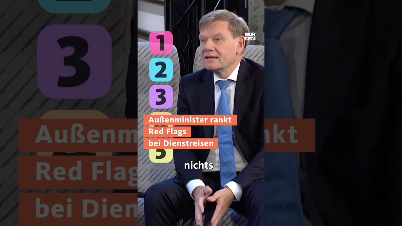#au&szlig;enminister rankt Red-Flags bei Dienstreisen #wdraktuell