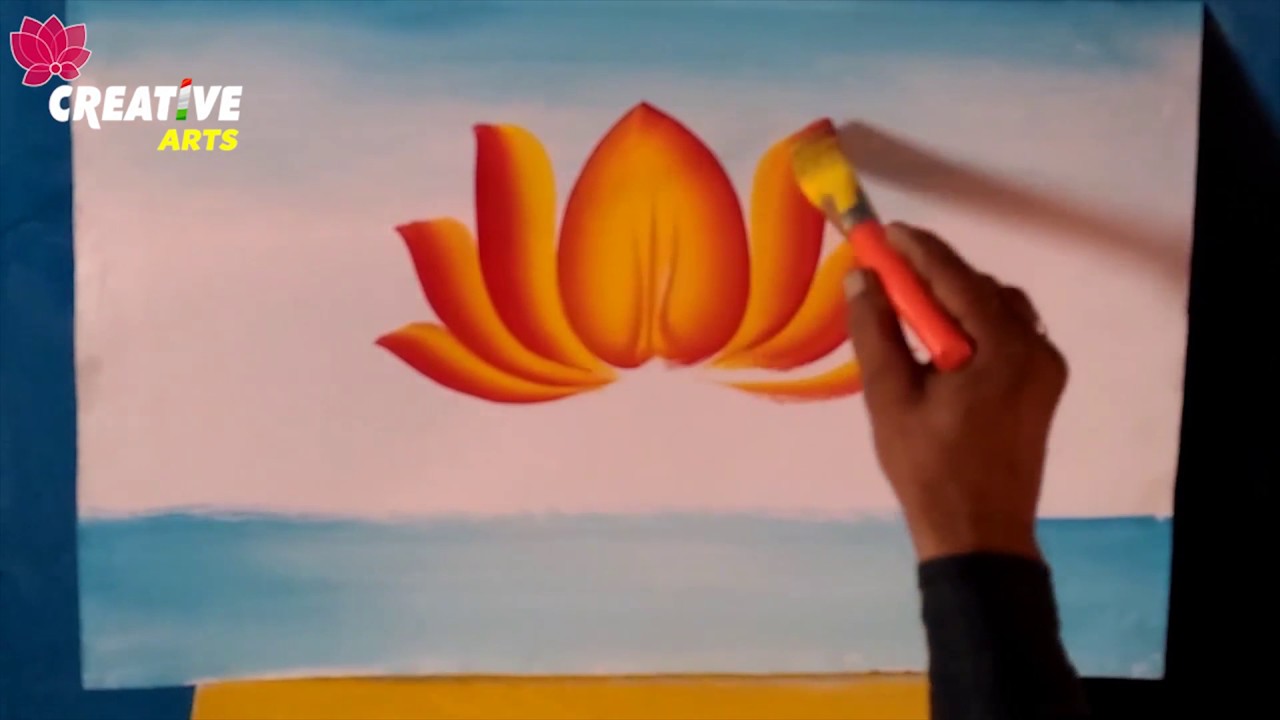 Simple painting of Lotus flower