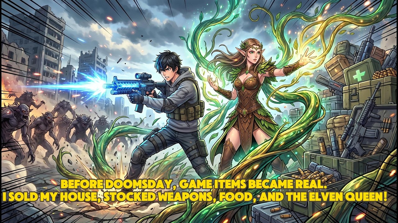 Before doomsday, game items became real. I sold my house, stocked weapons, food, and the Elven Queen
