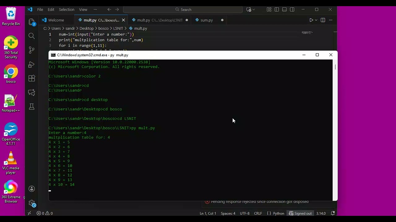 haw you can run python code in cmd