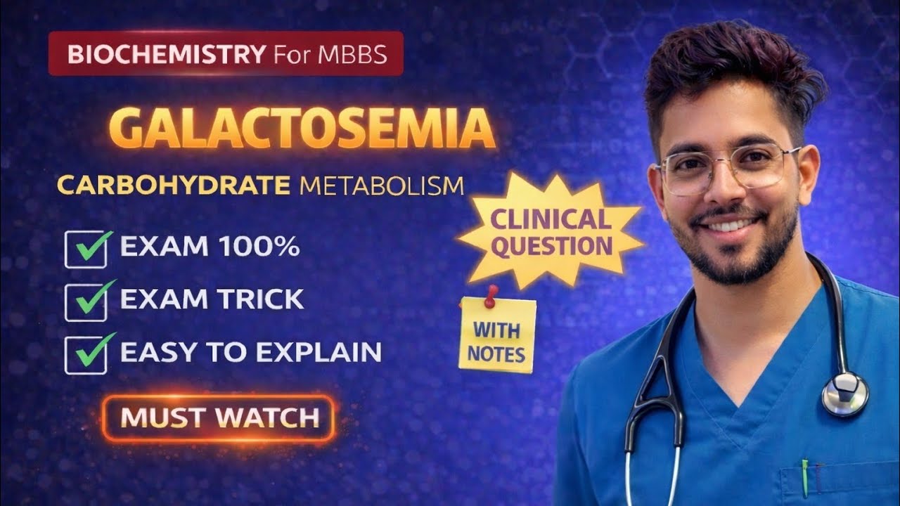 Galactosemia🍼: Pathway, Enzyme Defect & Clinical Features | Dr. Rajesh Tanwar | Biochemistry | MBBS 