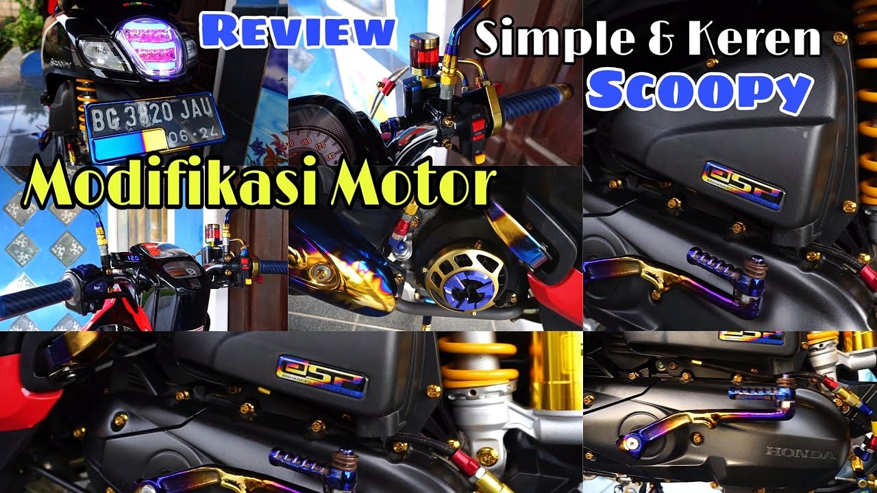 MODIFIKASI MOTOR SCOOPY BABYLOOK FULL VARIASI MOTOR HARIAN TERBARU | REVIEW MOTHAI KEREN.