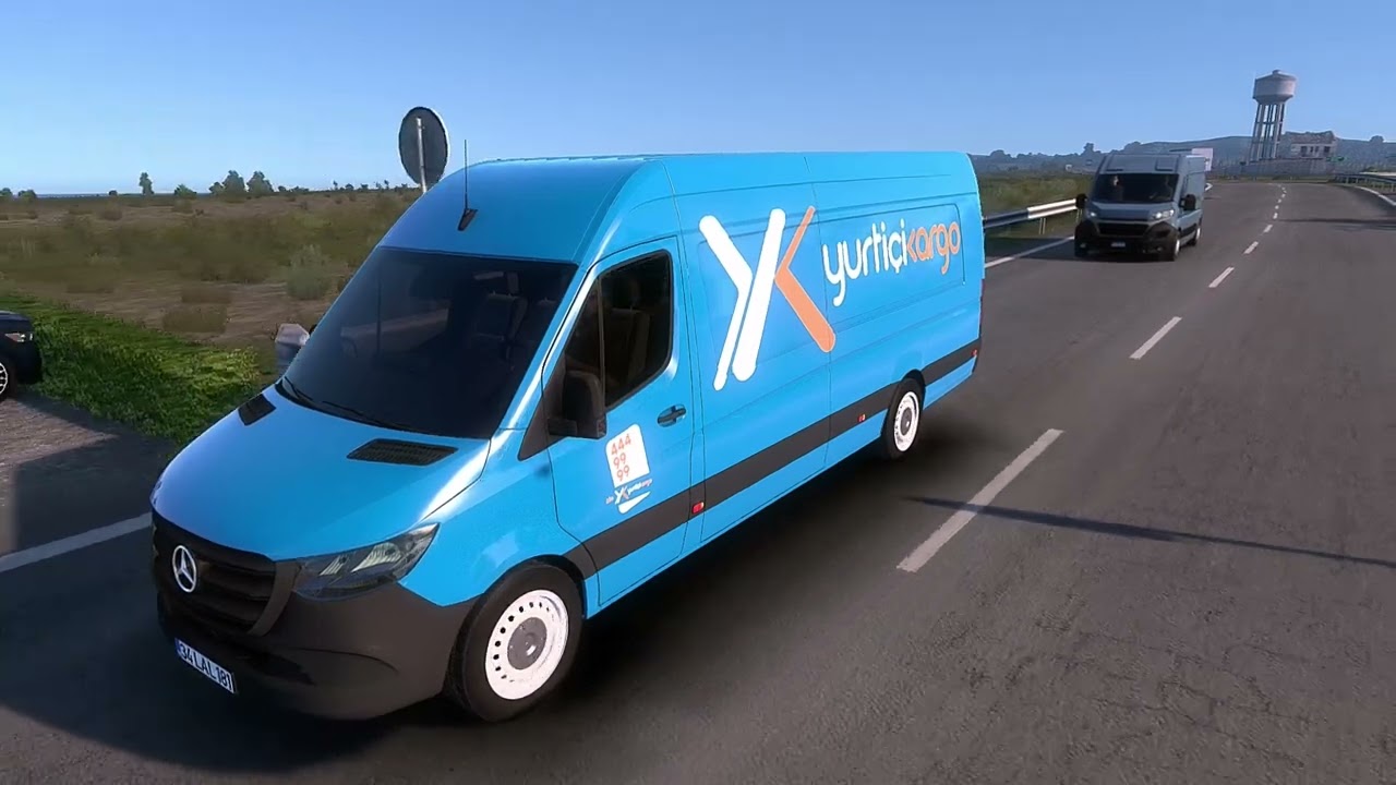 ETS2 MERCEDES SPRINTER REALISTIC DRIVING and CAM!