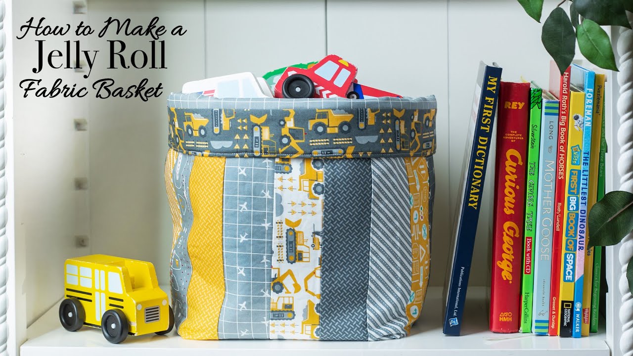 How to Make a Fabric Basket using Jelly Roll Strips | a Shabby Fabrics Tutorial