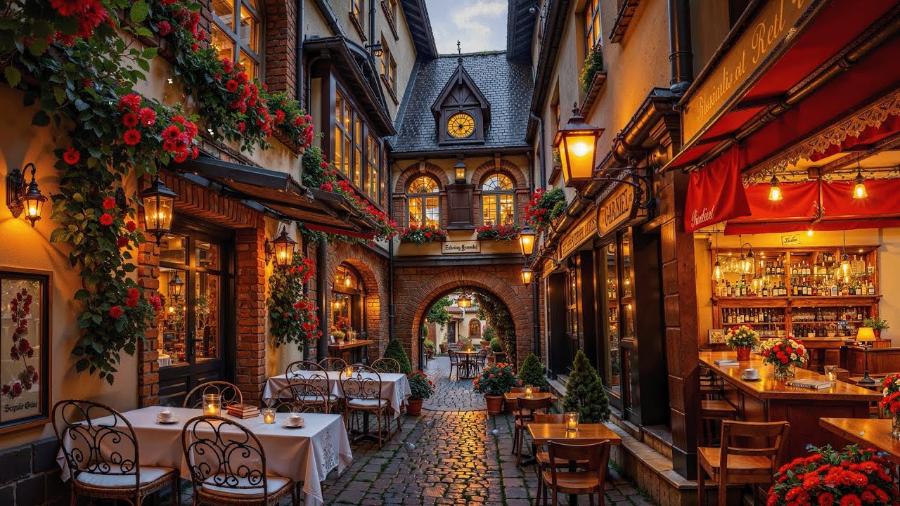 German Caf&eacute; Jazz at Sunset ☕ Relaxing Instrumental Jazz & Background Music for Study, Calm & Focus