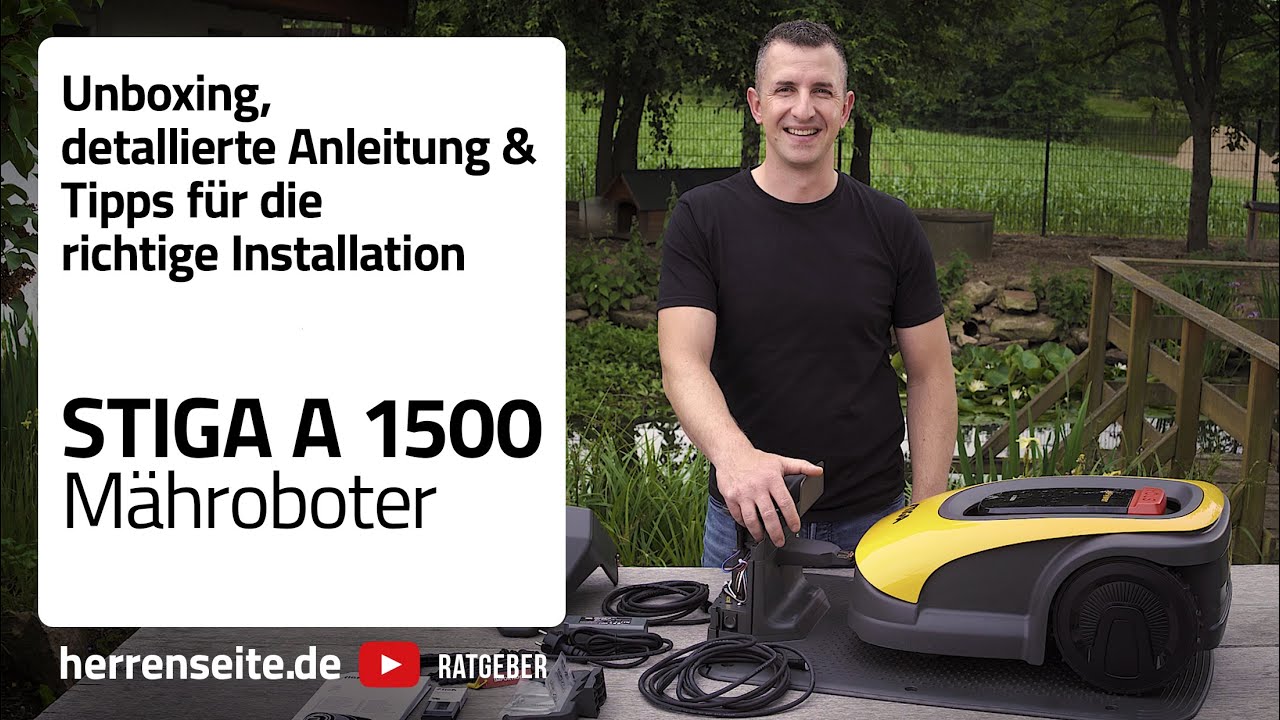 Kabelloser M&auml;hroboter STIGA A1500 | Unboxing, Installation, App-Einrichtung einfach erkl&auml;rt