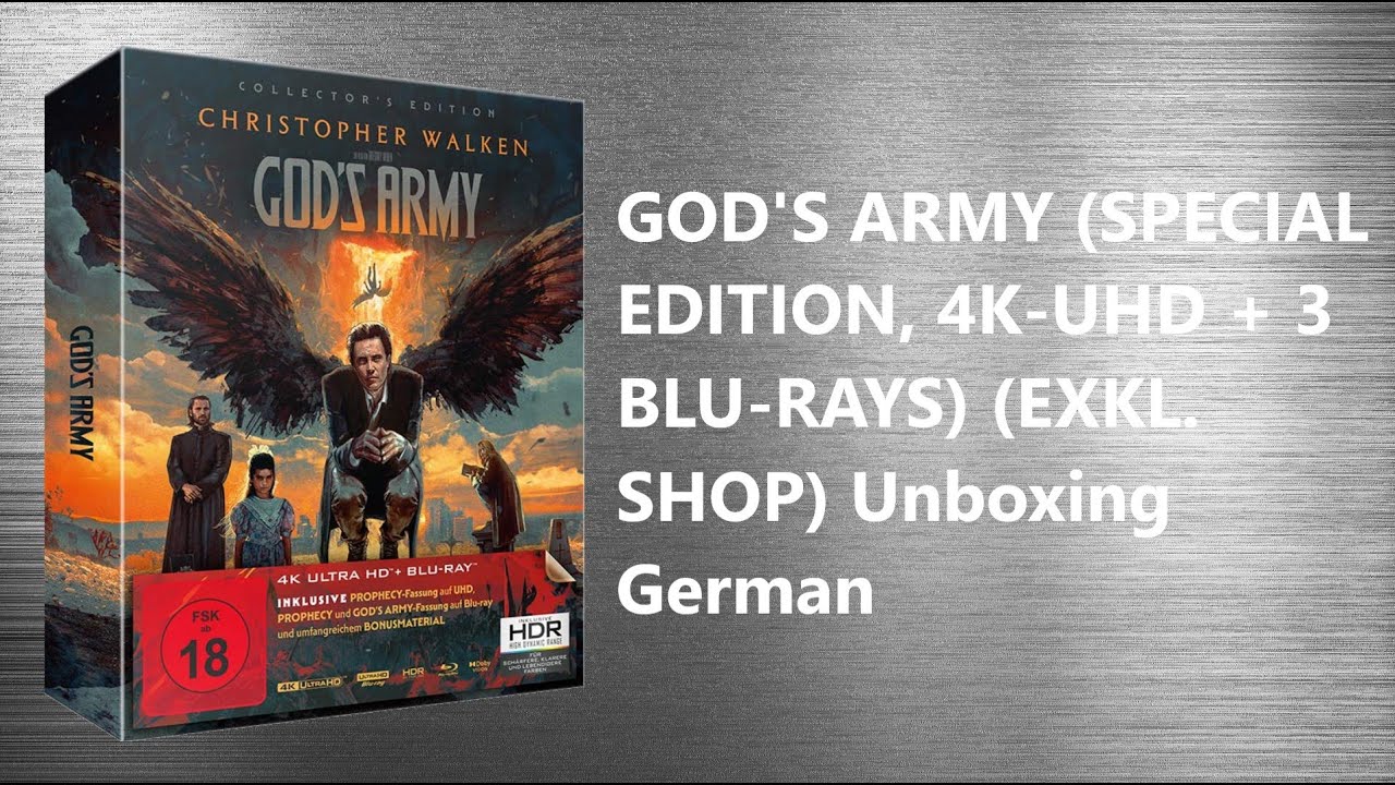 God's Army (Special Edition, 4K-UHD + 3Blu-rays) (exkl. Shop) | PLAION PICTURES Unboxing German