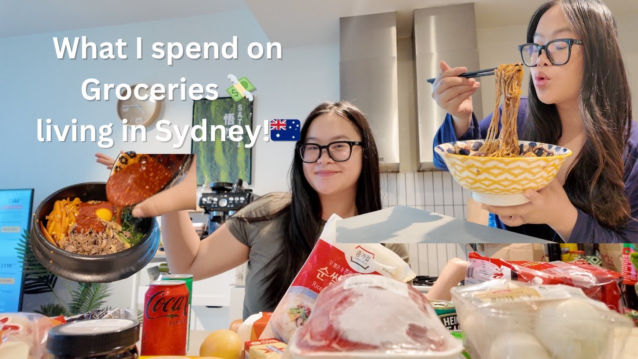 what I spend on grocery living in Sydney! 💸🍝🍔🇦🇺