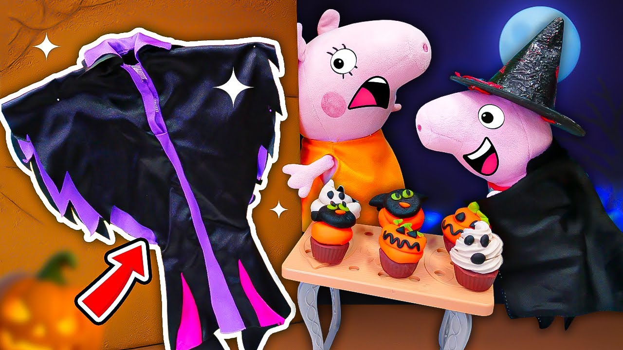 Anne Domuz’dan Cadılar Bayramı Sürprizi! Peppa'ya Kostüm ve Cupcake Yapıyor! 👻🎉