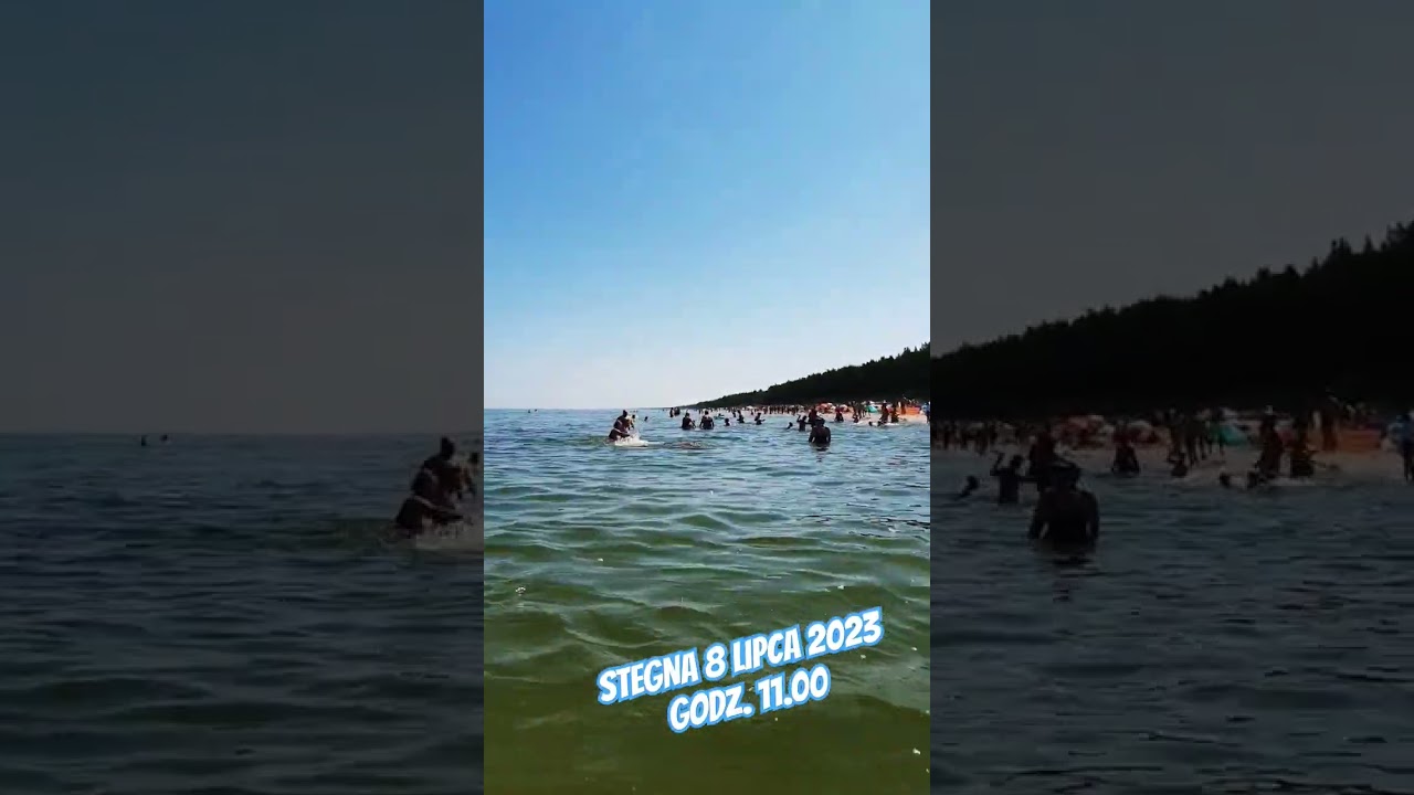 STEGNA PLAŻA 8 LIPCA 2023 SKAŻENIE BIOLOGICZNE!!! TŁUMY!!!