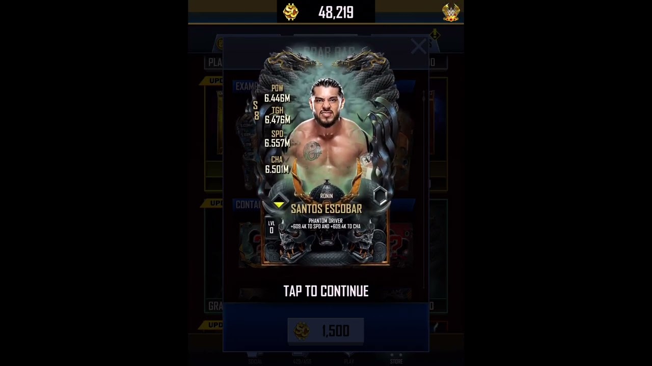 WWE SuperCard Santos Escobar Ronin Tier Image