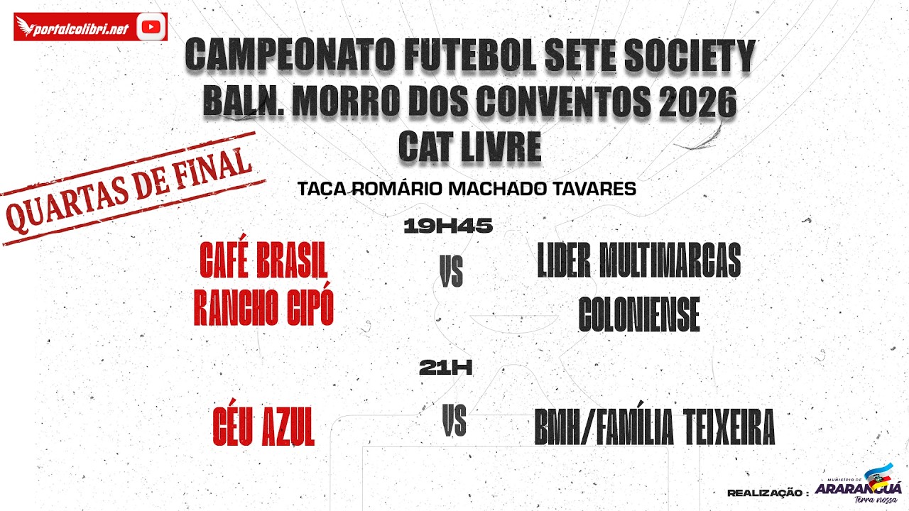 Campeonato Futebol Sete Society / Livre Baln. Morro dos Conventos 2026