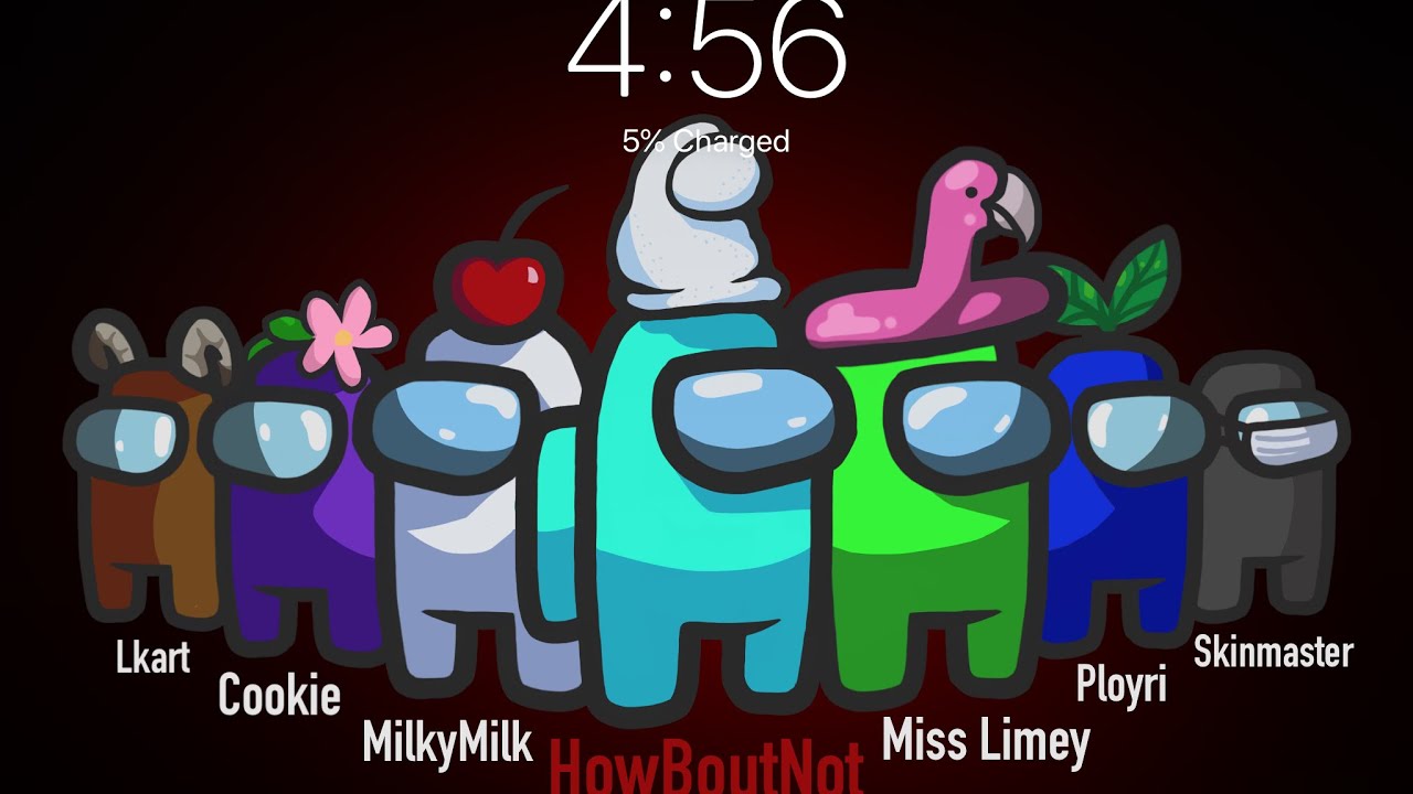 iPhone lock screen &ldquo;AMONG US&rdquo; (jailbreak device)