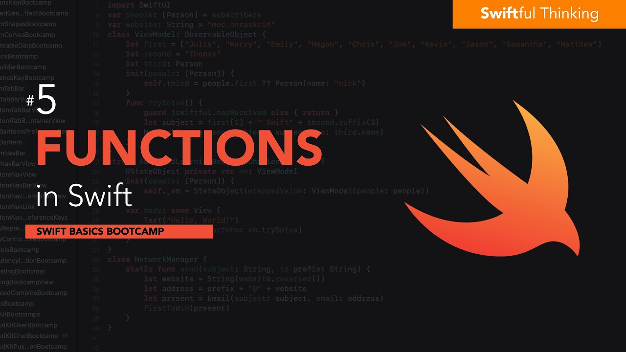 How to use Functions in Swift | Swift Basics #5