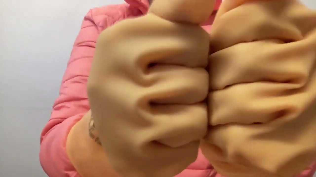 ASMR Mummy Orange Coat Ansell Rubber Dishwashing Gloves Slow No Talking Close Attention