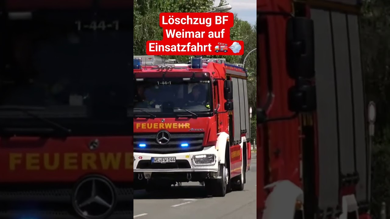 #Einsatzfahrt 🚒💨 #L&ouml;schzug Berufsfeuerwehr Weimar