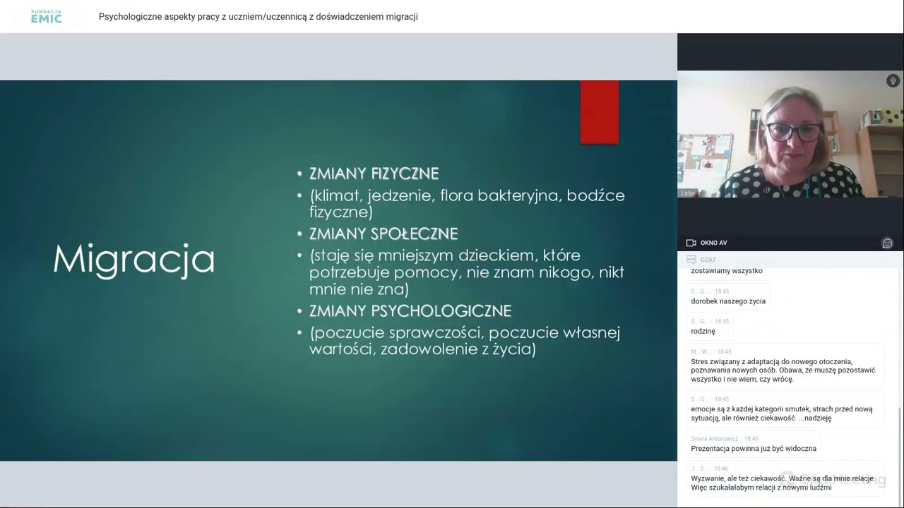 Webinar - Psychologiczne aspekty pracy z uczniem uczennicą z doświadczeniem migracji