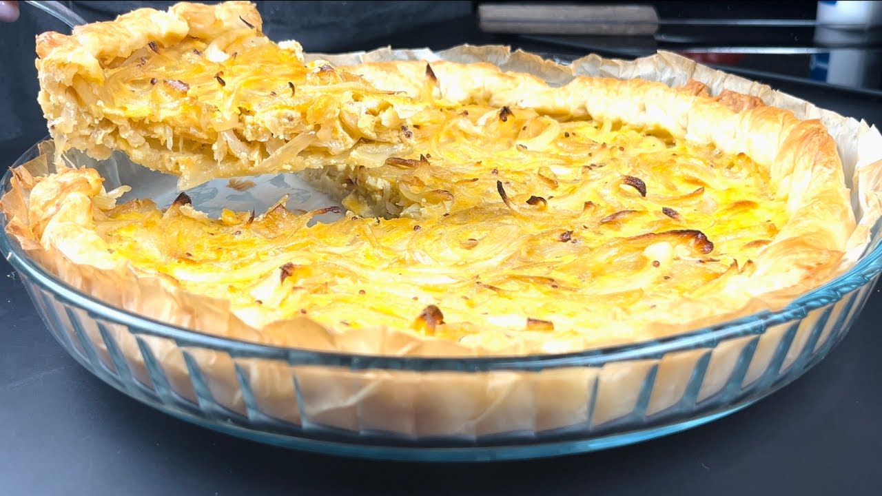Cette recette a rendu tout le monde fou! Tarte à l'oignon. La recette de ma grand-mère française 🧅