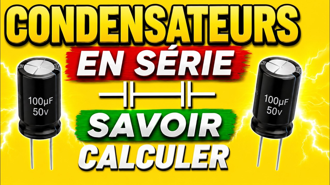 Electronique condensateurs en série - electronic capacitors in series. électronique