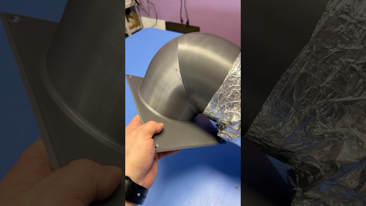 Полезные вещи на 3D принтере | Отвод для гофры #3d #3dprinting #shorts