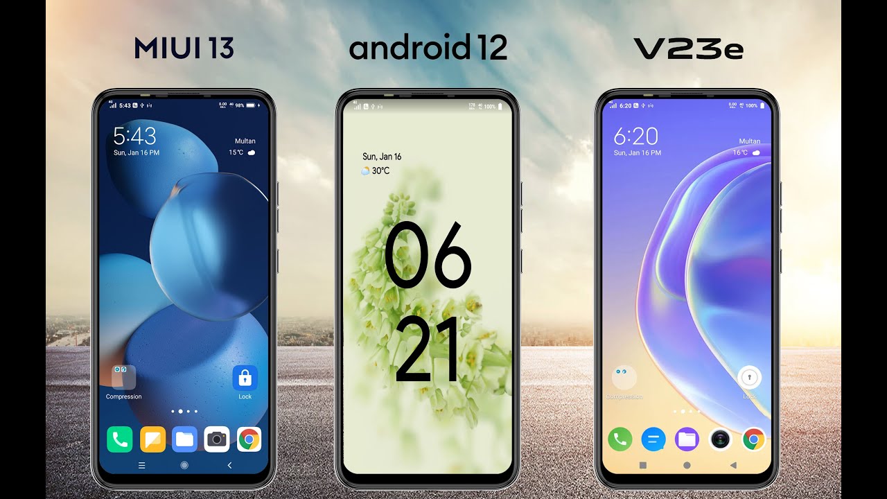 MIUI 13, Android 12, vivo V23e Theme For VIVO | Pack of 3 Themes 2022