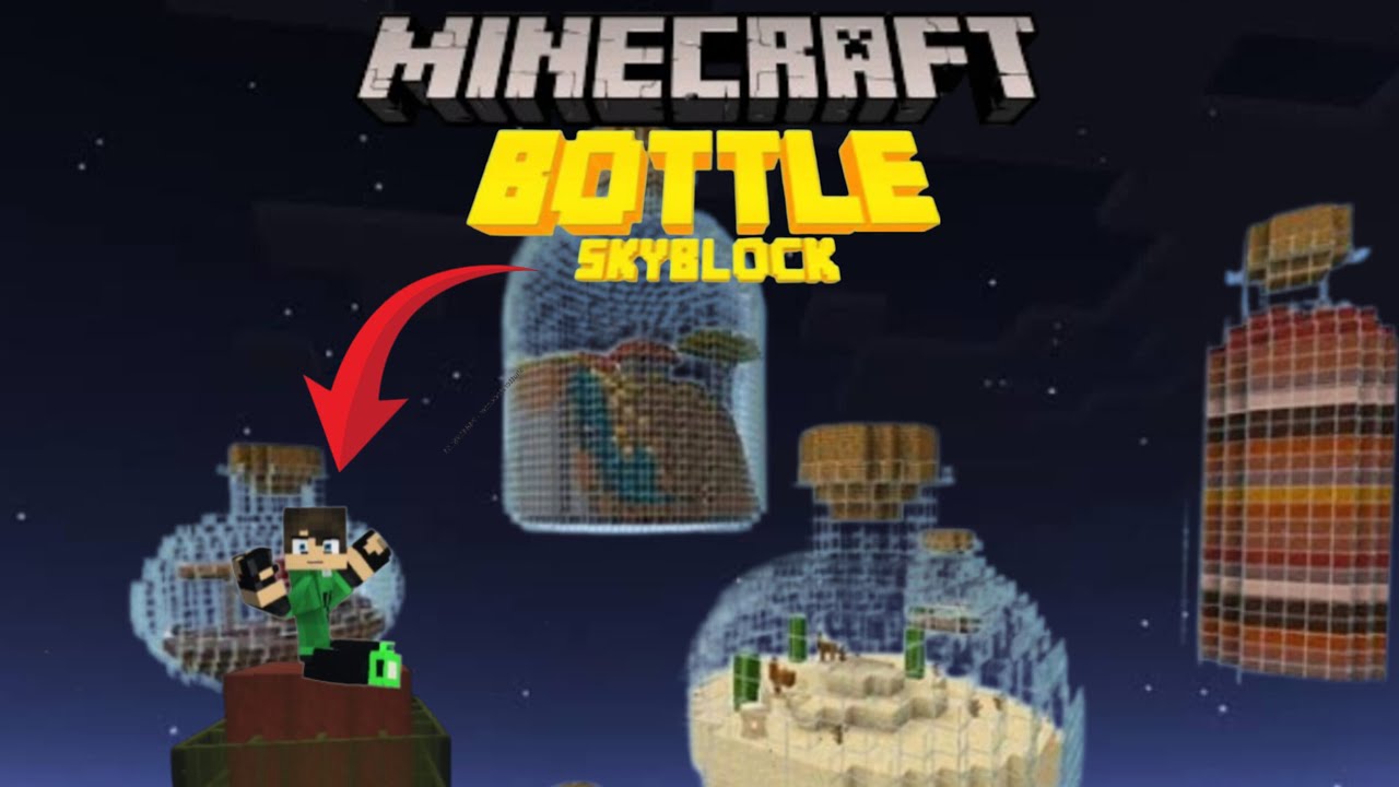 Today I completed the bottle skyblock in minecraft.