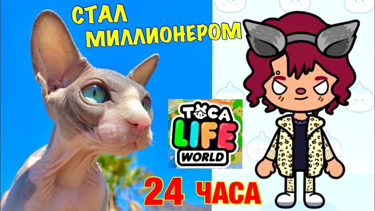 24 ЧАСА стал БОГАТЫМ в ТОКА БОКА 😻 Kot Million GAMES пробует Toka life world