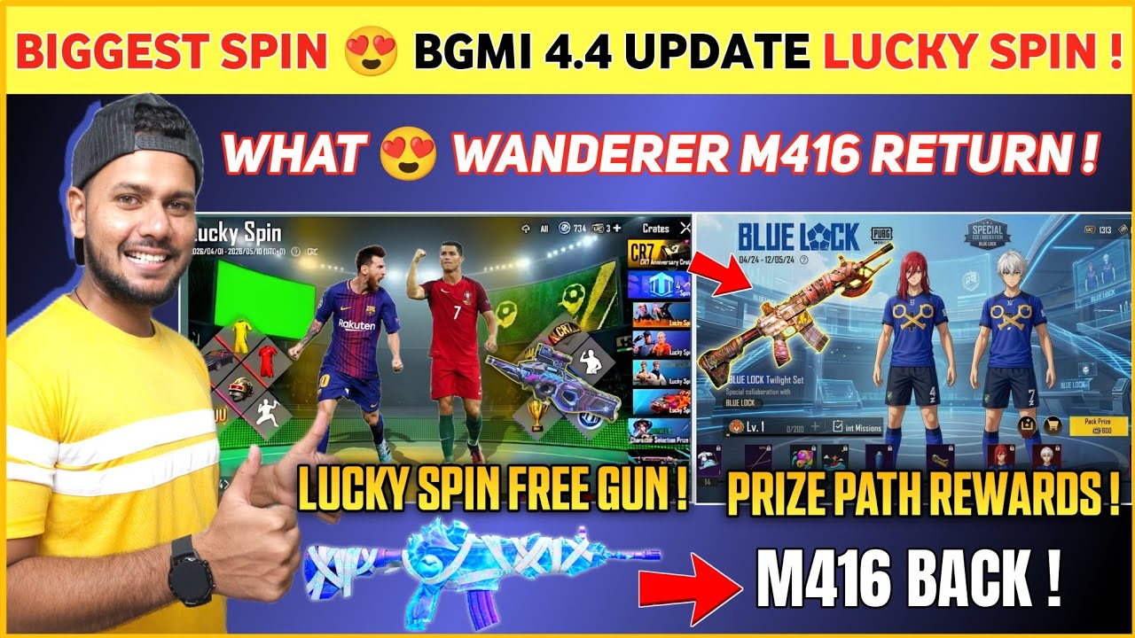 BIG UPDATE 😍  M416 Coming | Bgmi Next Lucky Spin | Next Prize Path in Bgmi | Blue Lock Prize Path