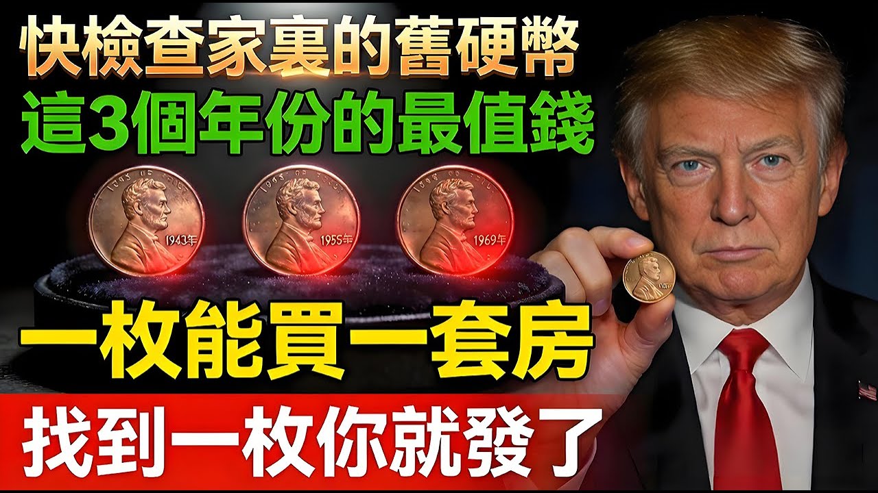 1美分換一套房？家裏有舊硬幣的趕緊檢查，這3個年份的最值錢，找到一枚就發了！#硬幣收藏#美國硬幣#稀有硬幣 #林肯美分 #25美分 #錢幣文化 #收藏家 #拍賣會#1美分換一套房