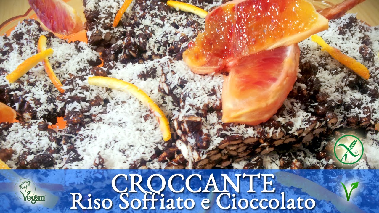 ❤ CROCCANTE RISO SOFFIATO CIOCCOLATO E COCCO ❤  ♕ RICETTA PIATTO ROSSO ♕