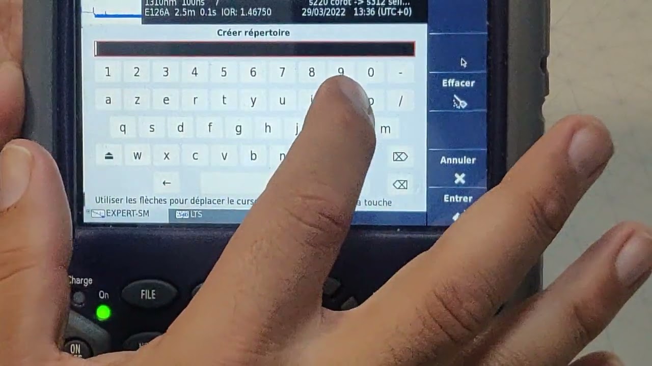 FILE création répertoire Smart OTDR VIAVI