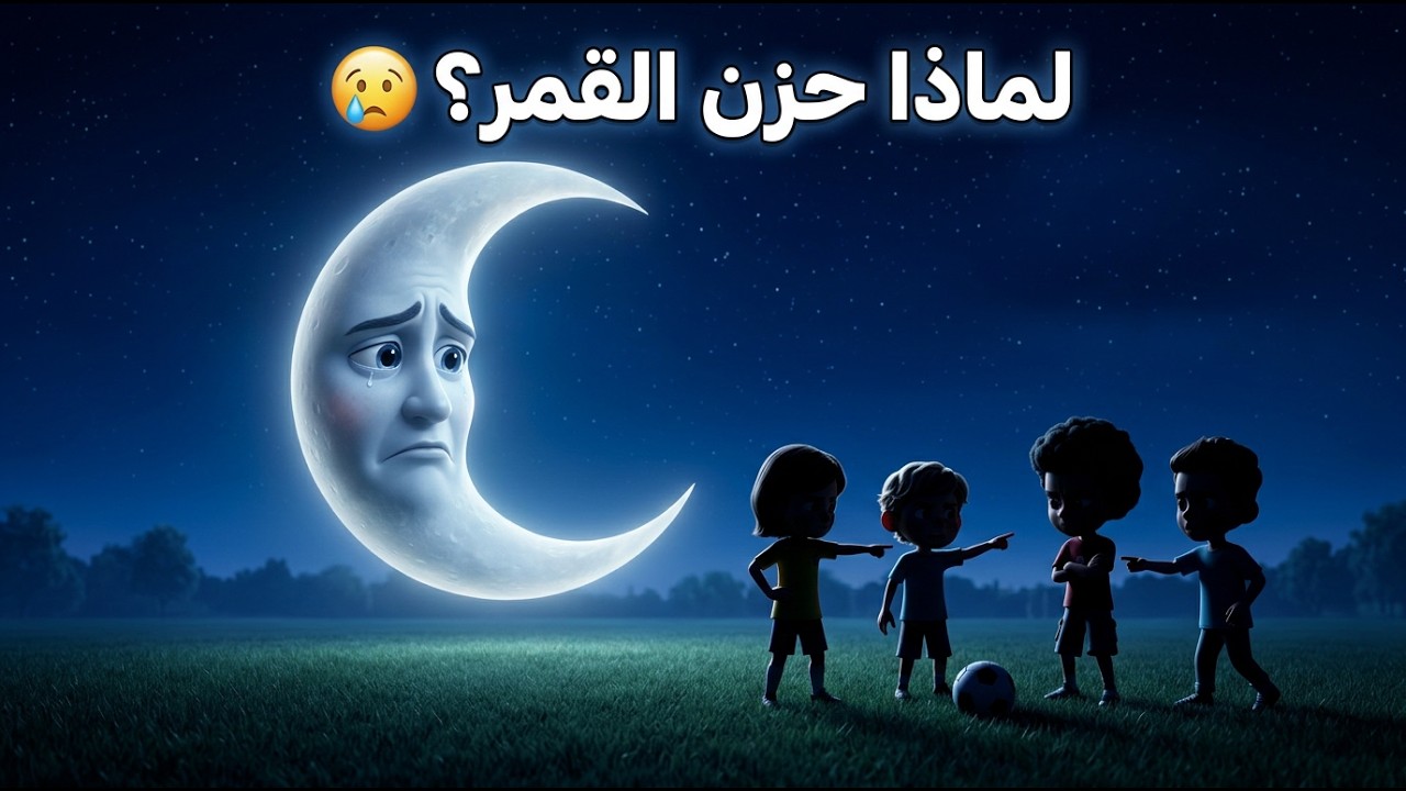 لماذا حزن قمر رمضان؟ 🌙 قصة مؤثرة عن التسامح ستغير حياة طفلك