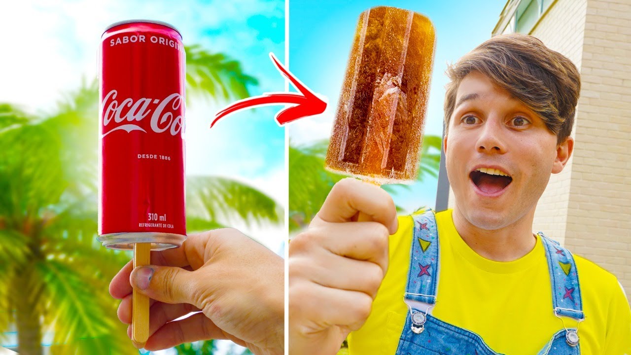 É POSSÍVEL fazer PICOLÉ de COCA-COLA ? | Cozinha do Gato