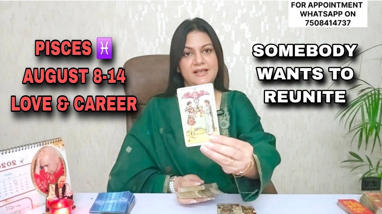 PISCES ♓️ मीन राशि SOMEBODY WANTS TO REUNITE 🥰 8-14 LOVE & CAREER WEEKLY HOROSCOPE ❤️ 🔮 