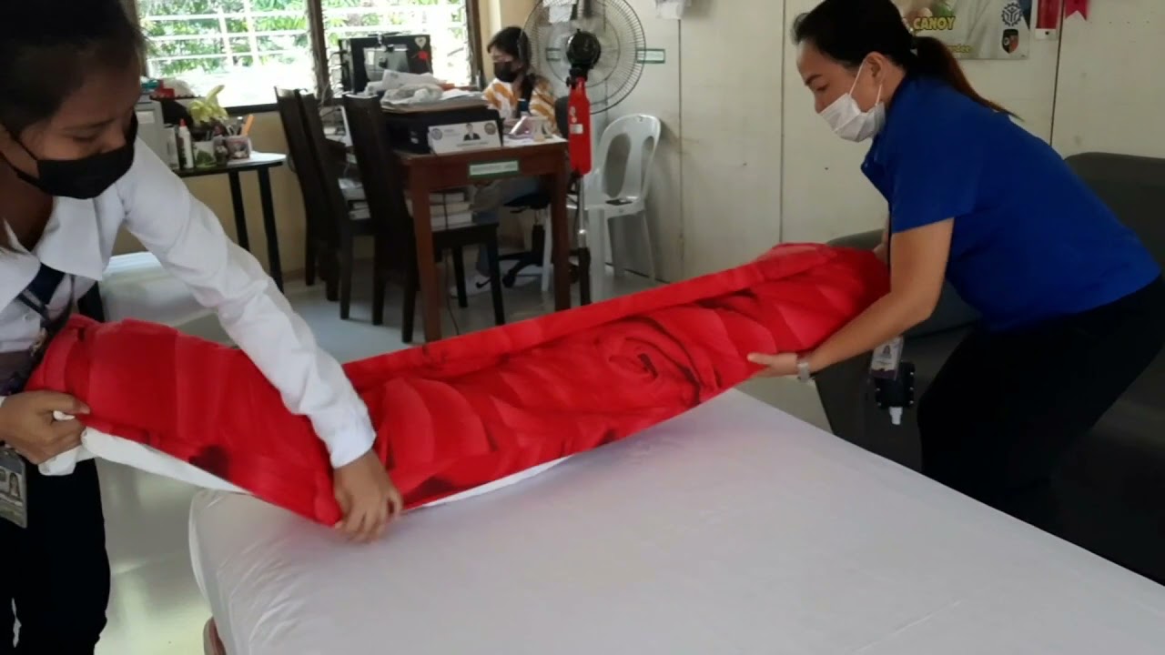 TESDA BED MAKE UP DEMONSTRATION | DUVET SET UP WITH CORRECT BODY POSTURE