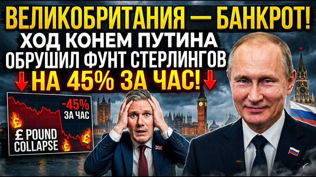 ВЕЛИКОБРИТАНИЯ &mdash; БАНКРОТ! Ход конем Путина обрушил фунт стерлингов на 45% за час