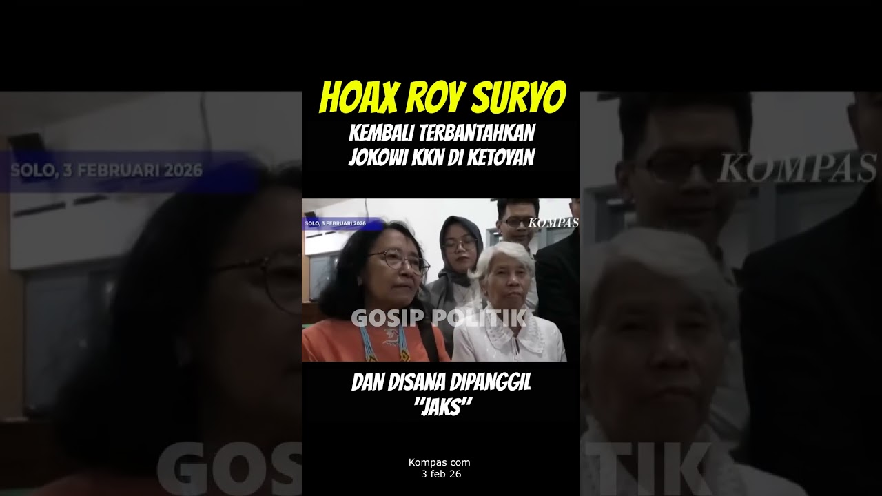 Hoax Roy Suryo Kembali Terbantahkan Saksi Dipersidangan Solo Jokowi KKN di Ketoyan & Dipanggil Jaks