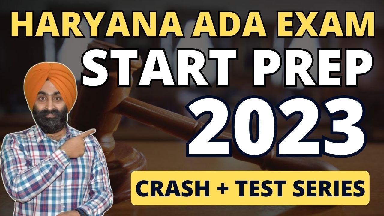 Haryana ADA Exam Preparation Plan 2023 | Test Series & Crash Course Haryana ADA Exam